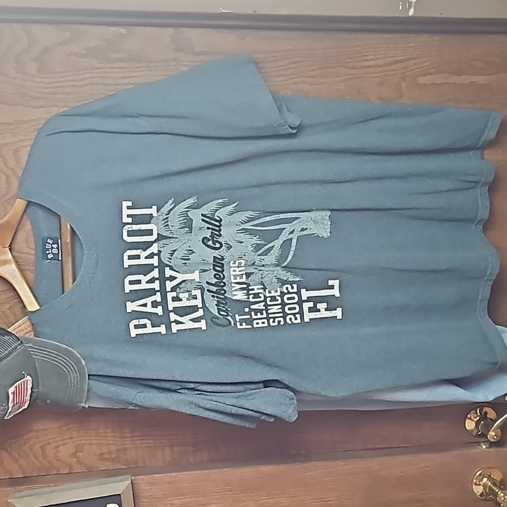 Men's Vacation Souvenir Tshirt Parrot Key FL 2X